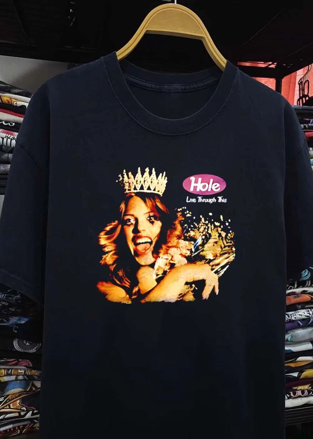 Courtney Love Hole Live through This 1994 Alternative Rock music band album fan shirt