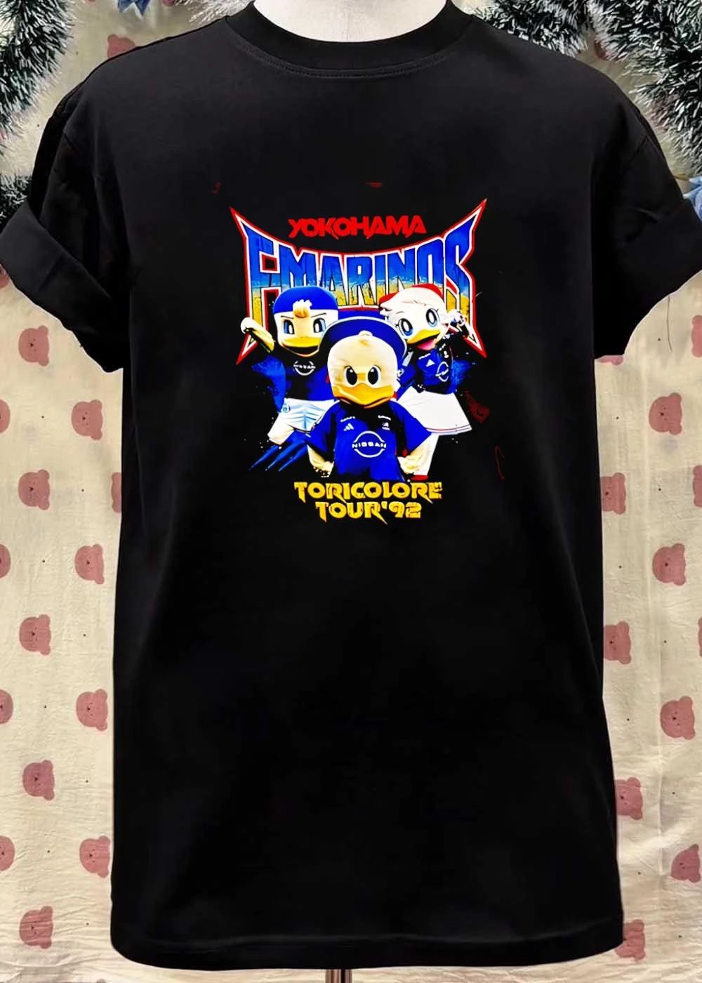 Yokohama F.MARINOS Toricolore Tour 92 Mascot Cartoon T-Shirt