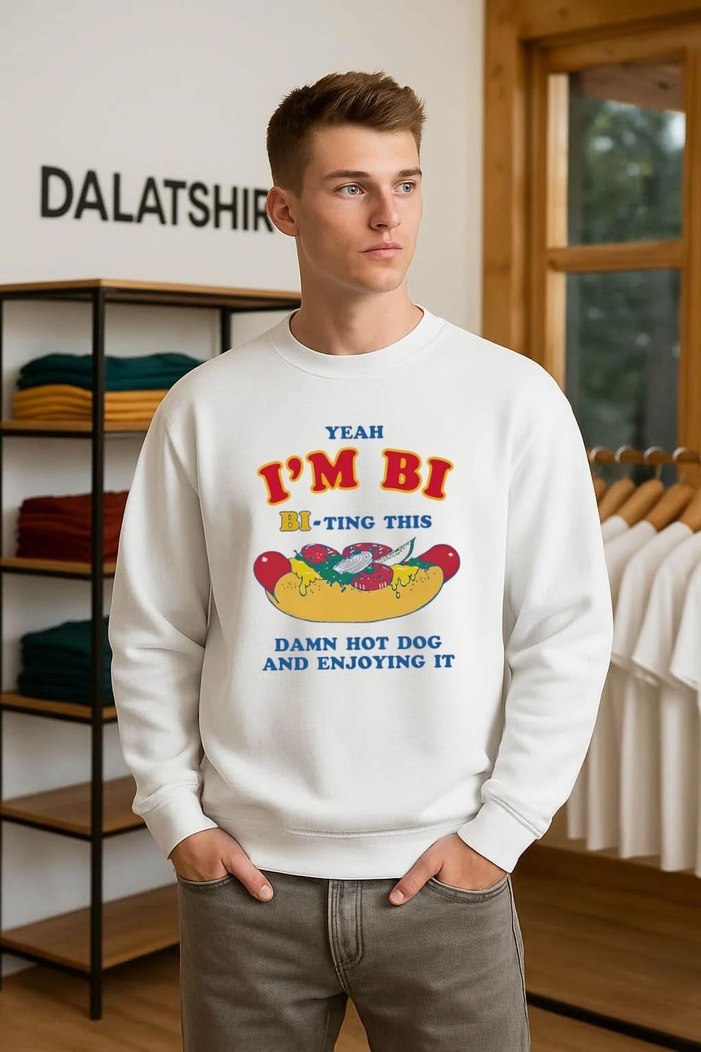 Yeah I’m Bi Bi-ting This Damn Hot Dog And Enjoying It shirt