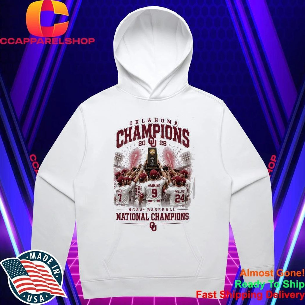 Oklahoma Champions 2026 NCAA Baseball National Shirt