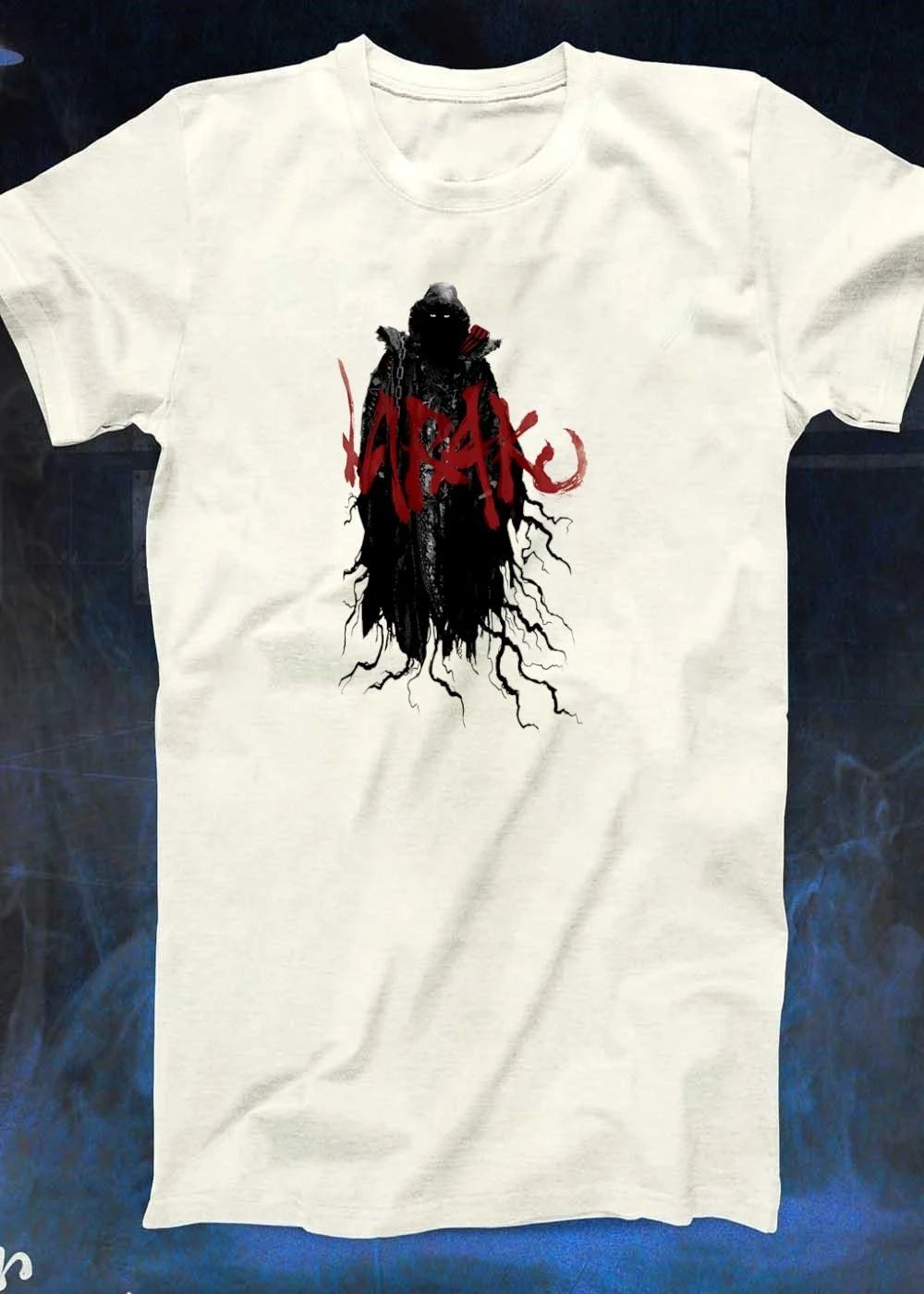 Dark Fantasy Shadow Figure Appears on K R A K E Apparel T-Shirt