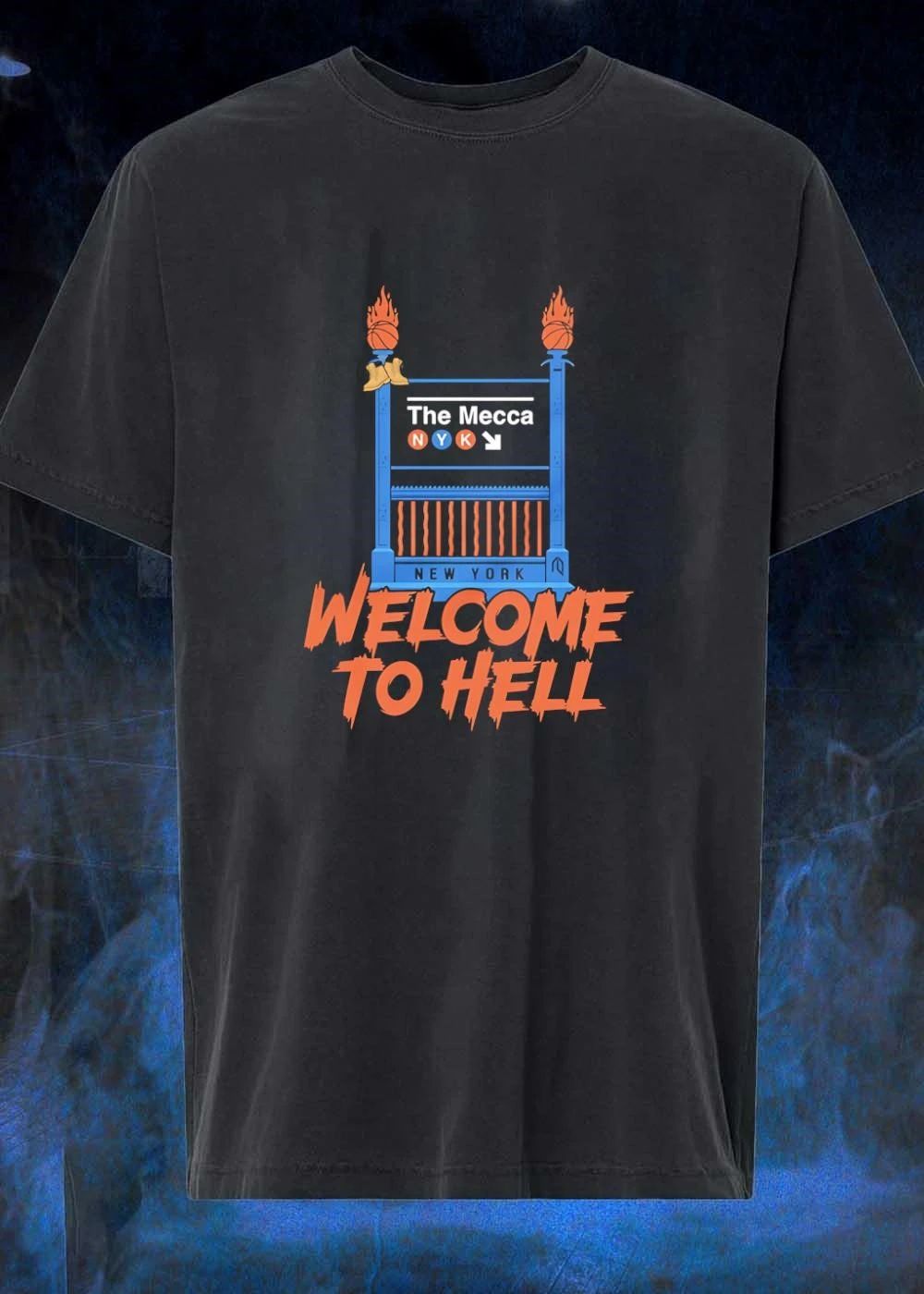 The Mecca New York NYK Subway Entrance Welcome To Hell Basketball shirt