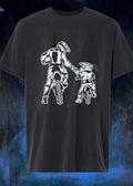 Father and Son Motocross Biker Leading Child Motocross T-Shirt