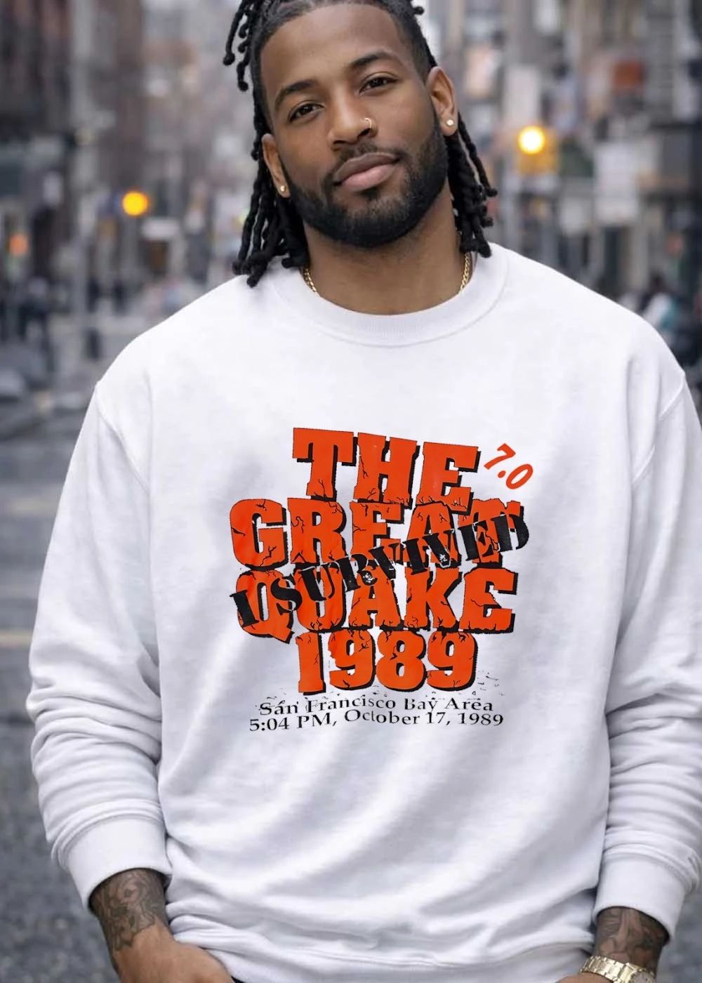 The Great Quake 1989 San Francisco Bay Area 5.04 PM October 17 1989 shirt