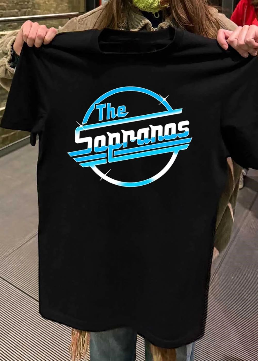 The Sopranos Retro Blue Sparkle Logo Shirt