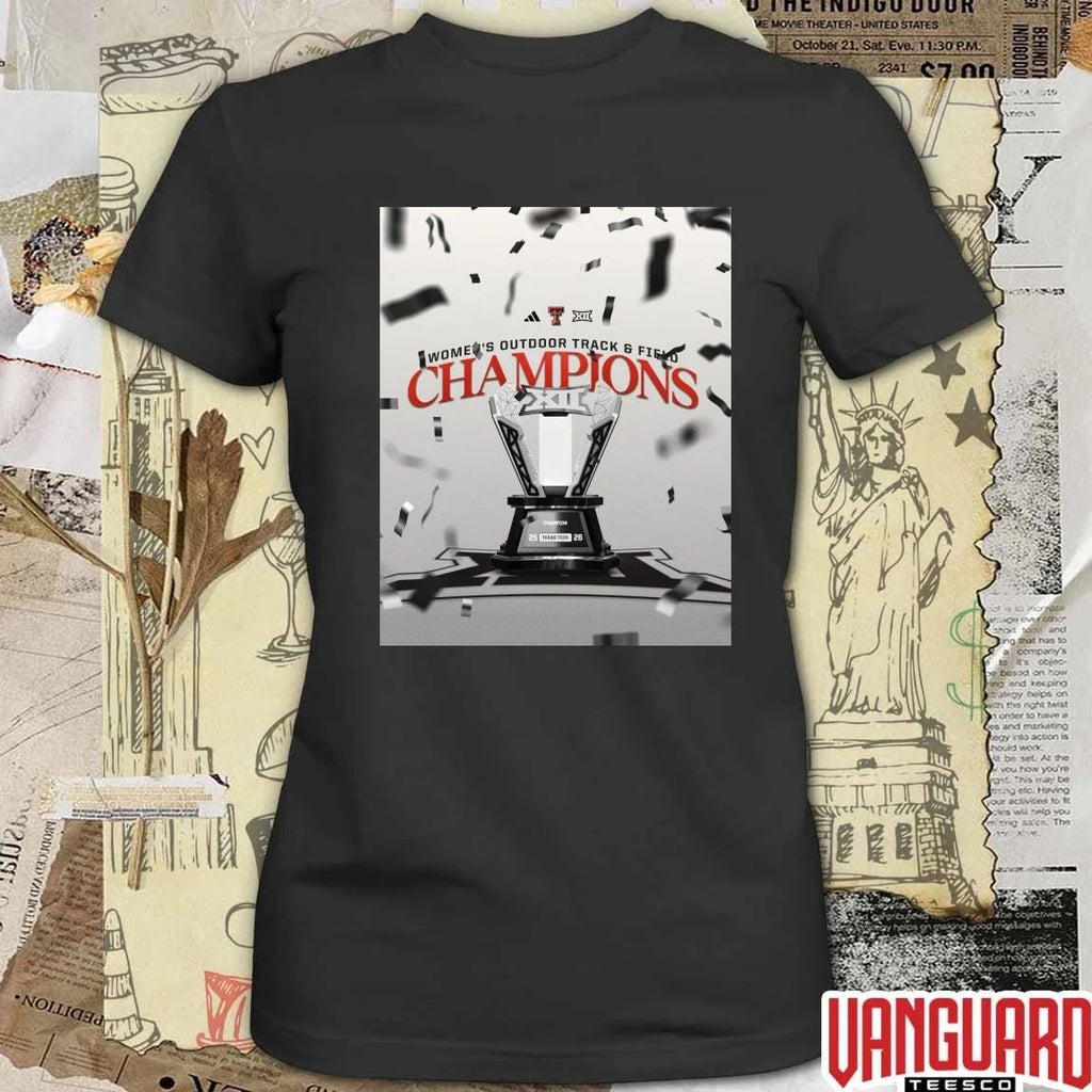 Texas Tech Red Raiders 2026 Women’s Outdoor Track & Field Champions Poster t-shirt