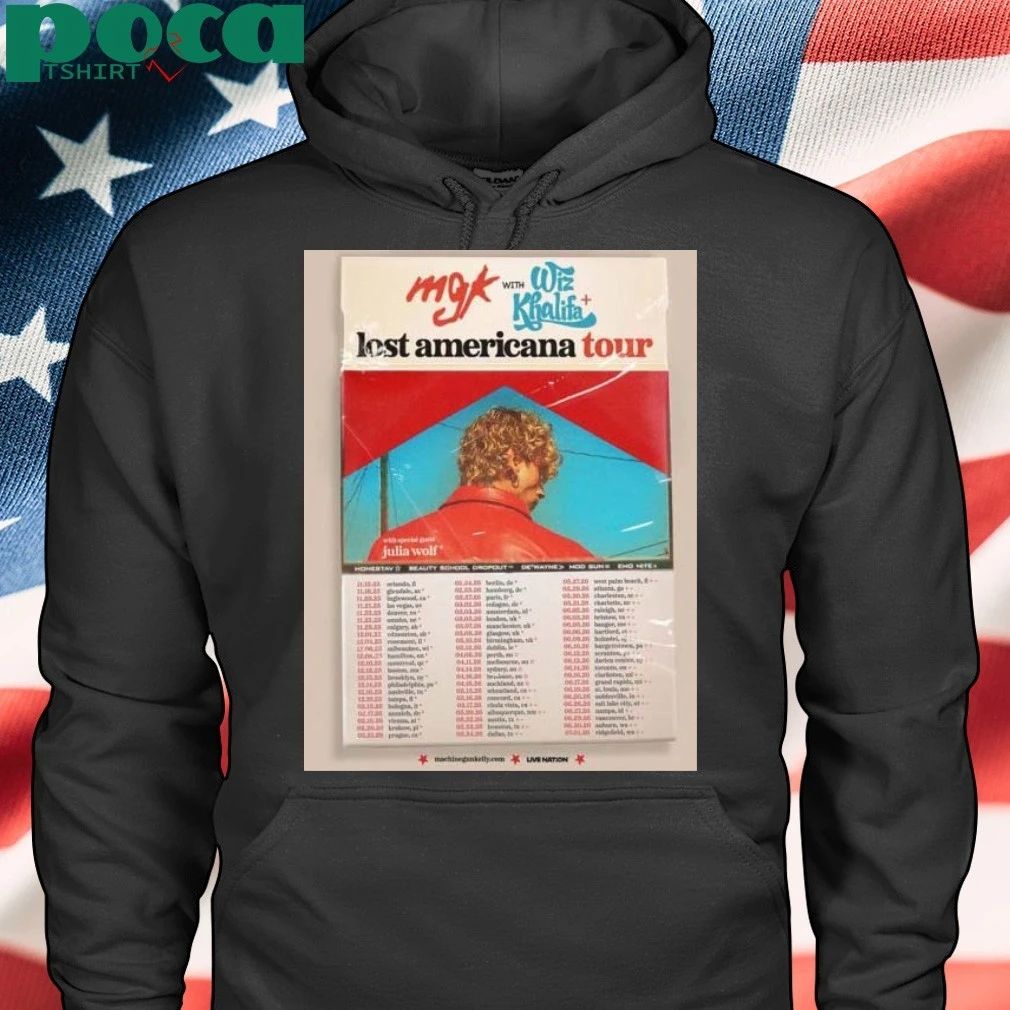 Machine Gun Kelly The Lost Americana World Tour 2026 Schedule Dates Poster T-shirt