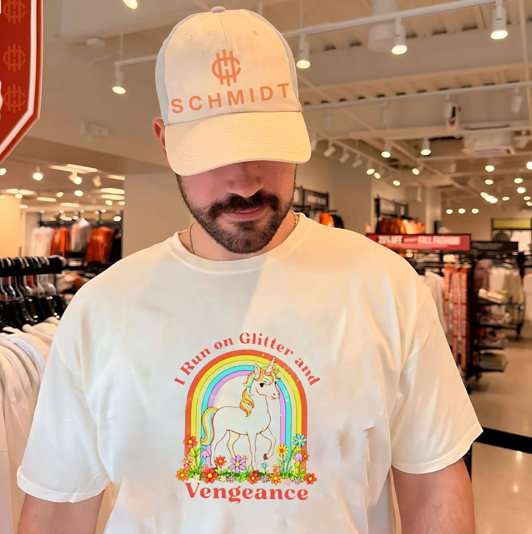 I Run on Glitter and Vengeance unicorn rainbow shirt