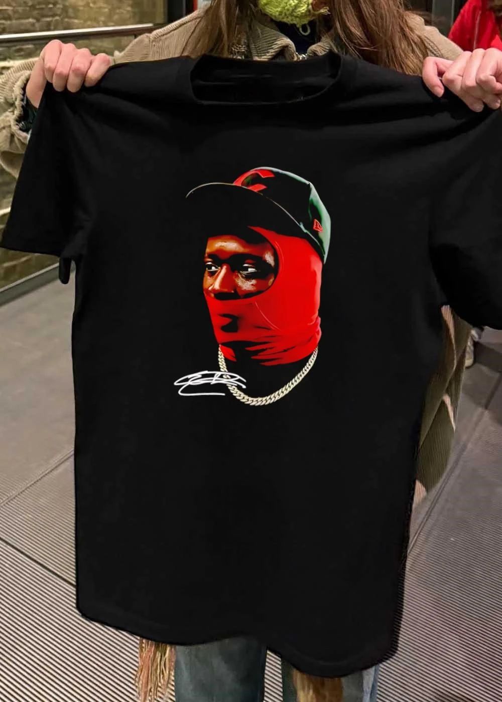 Eldrick Woods Wearing Red Balaclava and Cleveland Hat Graphic T-Shirt