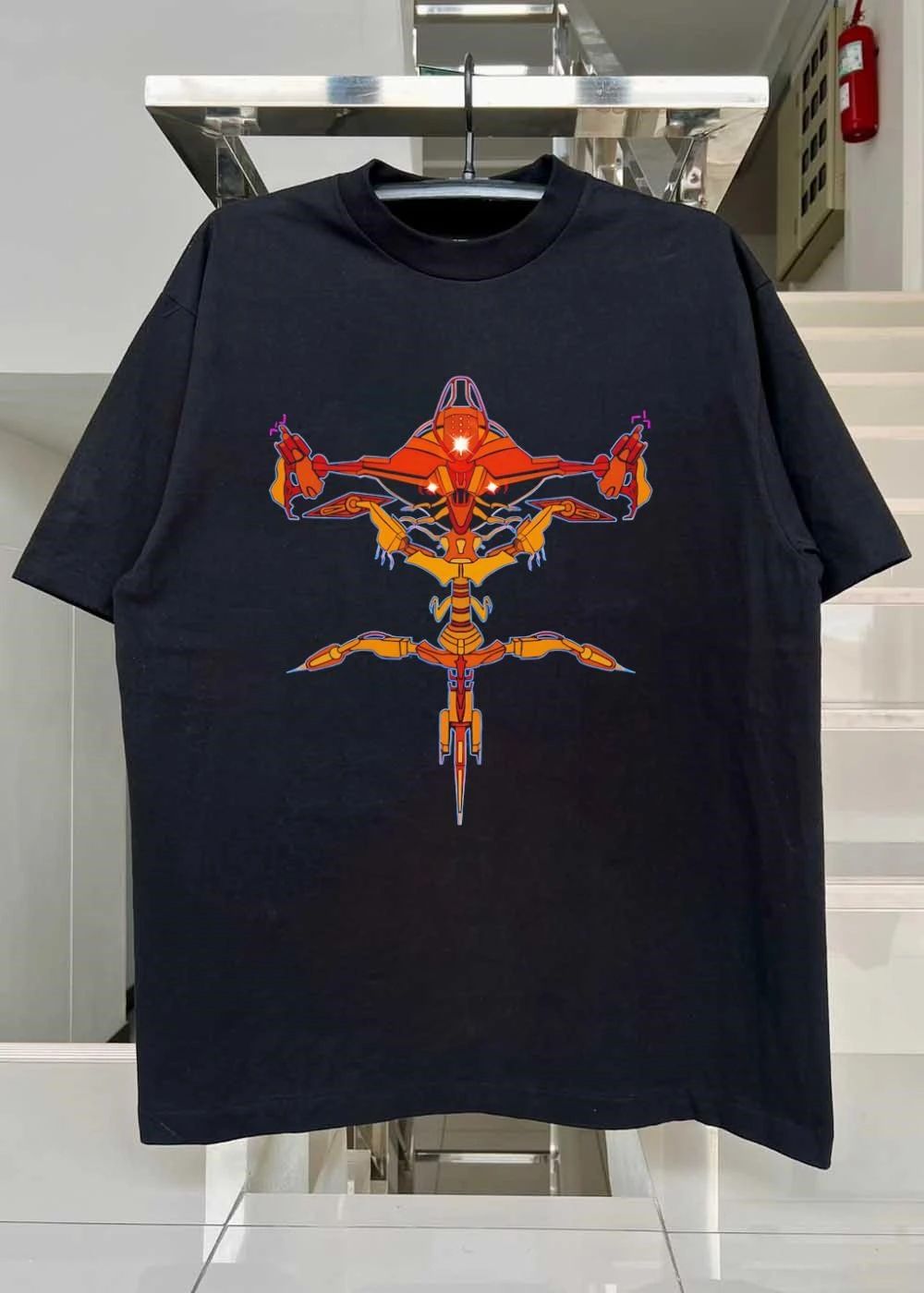 Scion of the Machine Gods Raising Two Middle Fingers T-Shirt