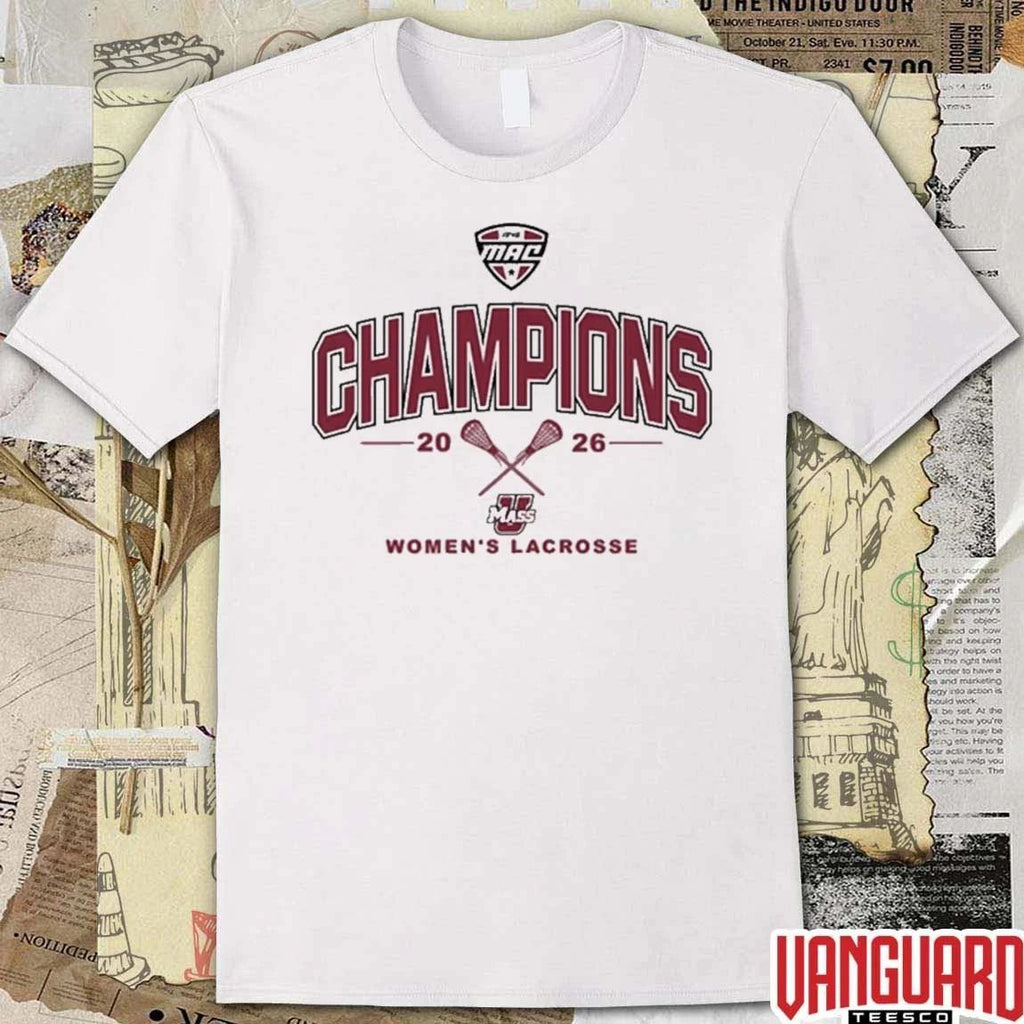 Massachusetts Minutemen MAC Women’s Lacrosse Champions 2026 t-shirt