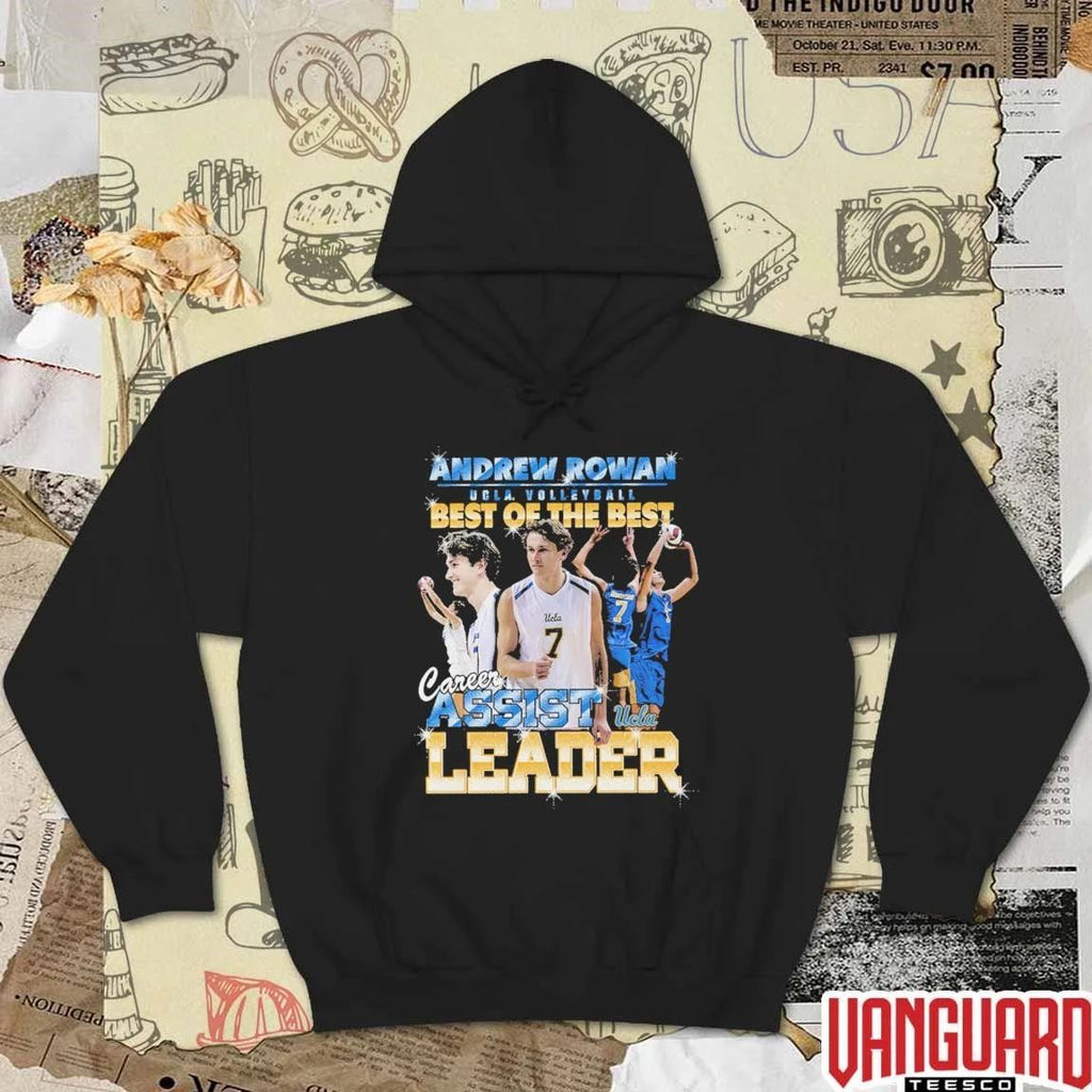 Andrew Rowan UCLA Bruins Pop-up Shop Volleyball Best Of The Best Career Assist Leader t-shirt