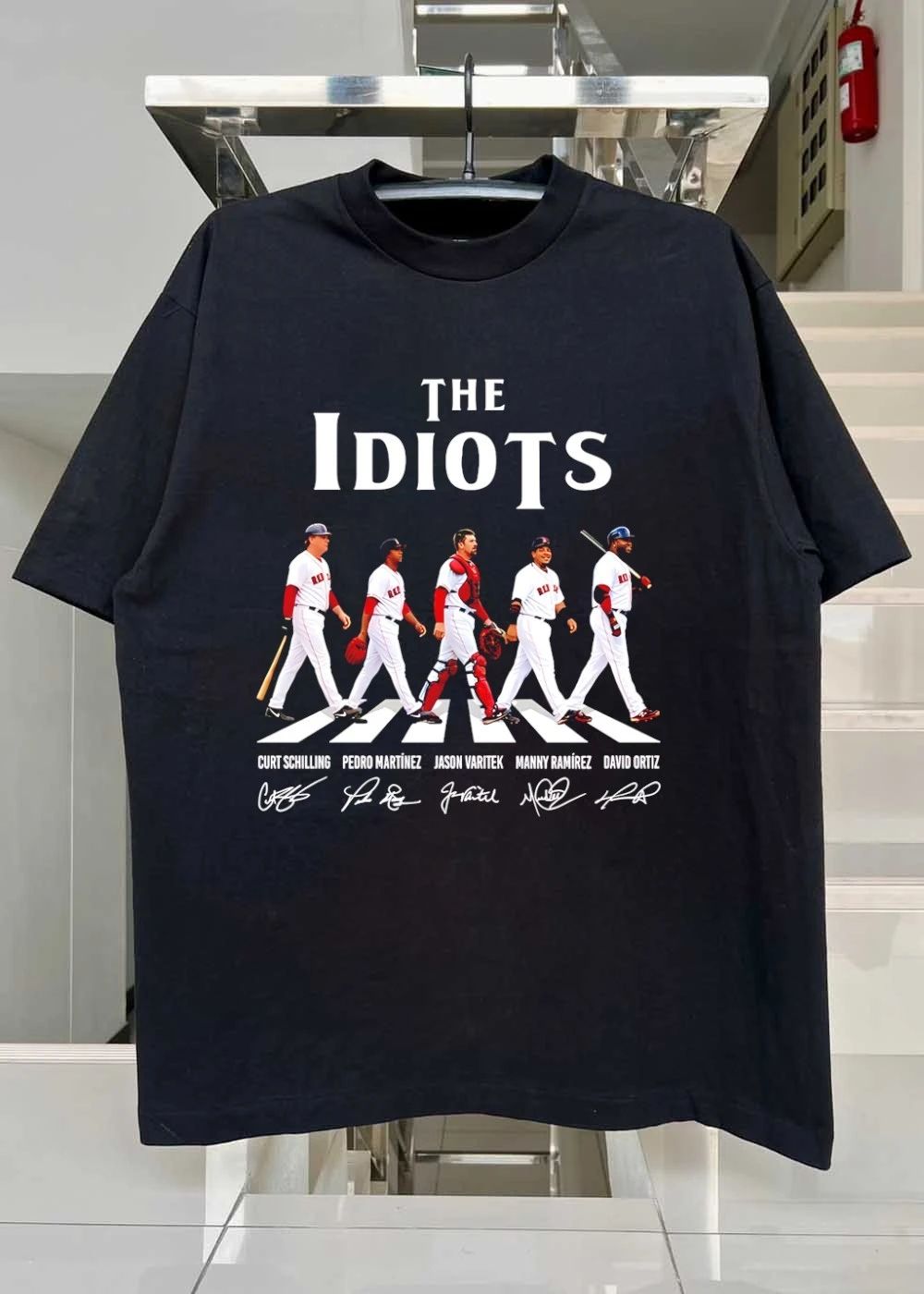 The Idiots Curt Schilling Pedro Martinez Jason Varitek Manny Ramirez David Ortiz shirt