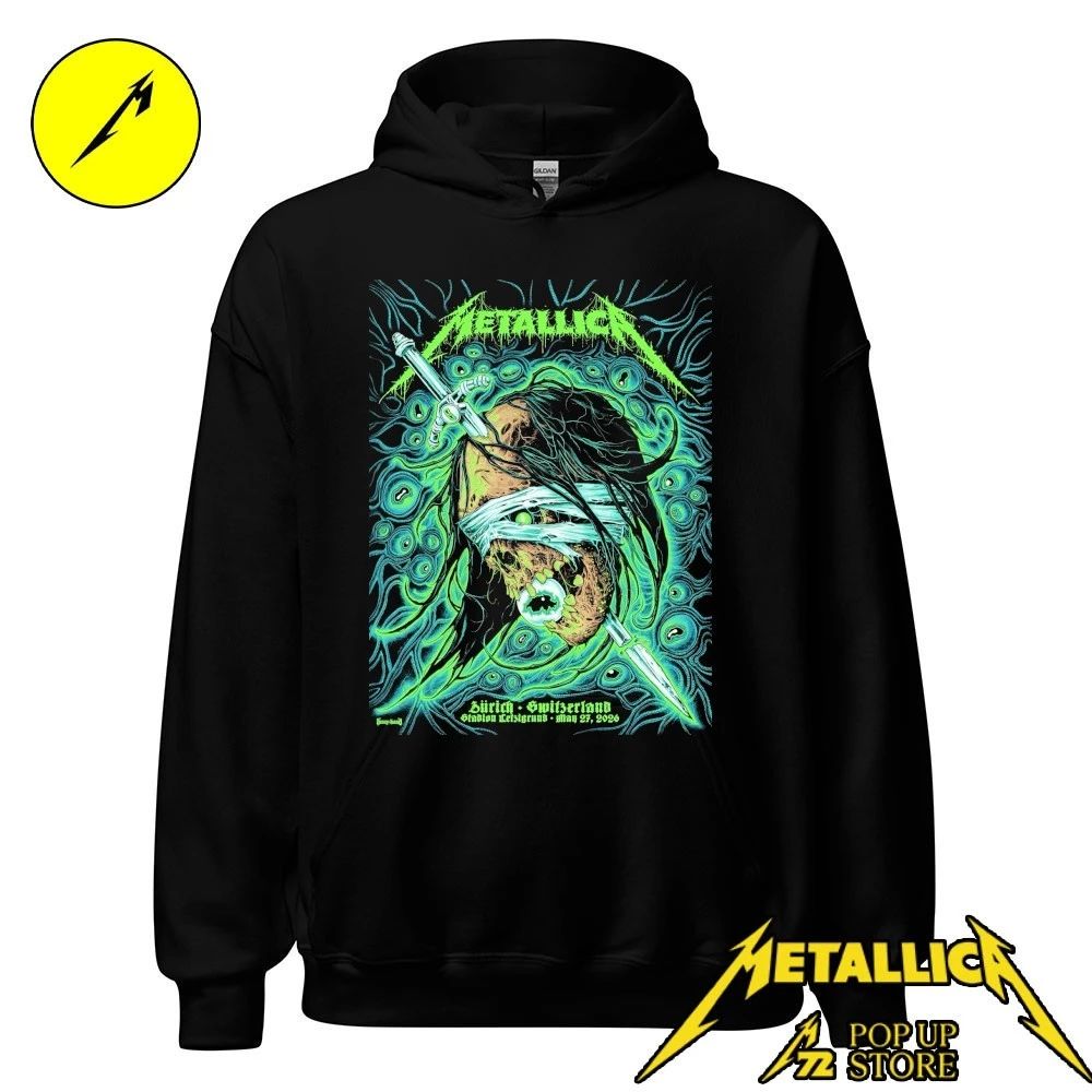 Metallica M72 Zurich 2026 Tour Poster By Mark Richards Stadion Letzigrund, Switzerland Shirt