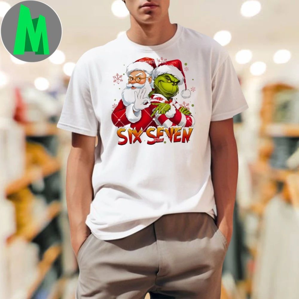Santa Grinch Six Seven Meme Shirt