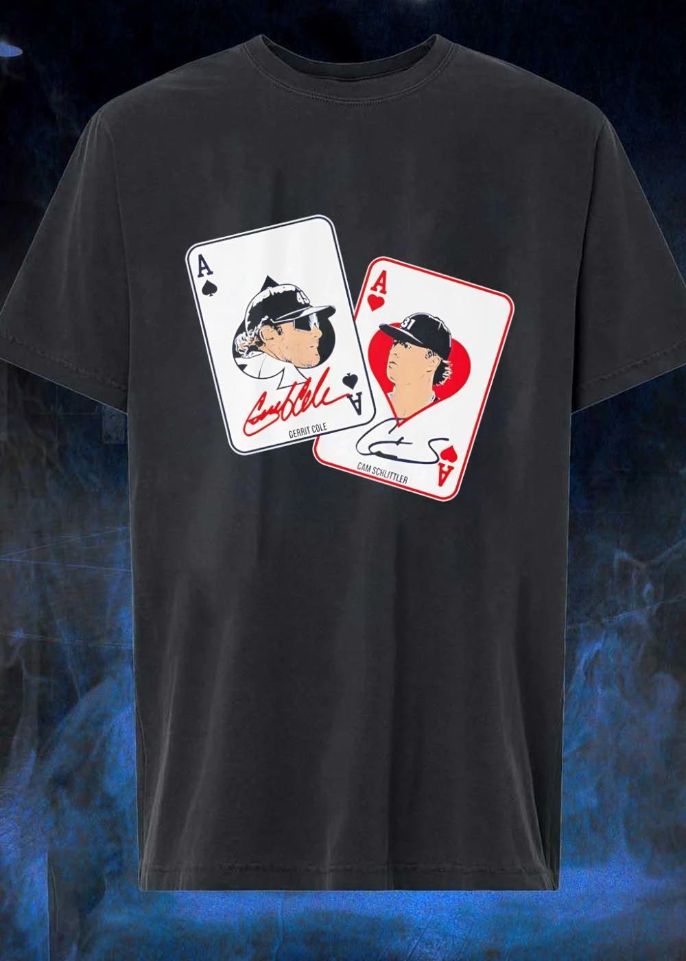 Gerrit Cole Cam Schlittler Playing Cards Illustration New York Yankees T-Shirt
