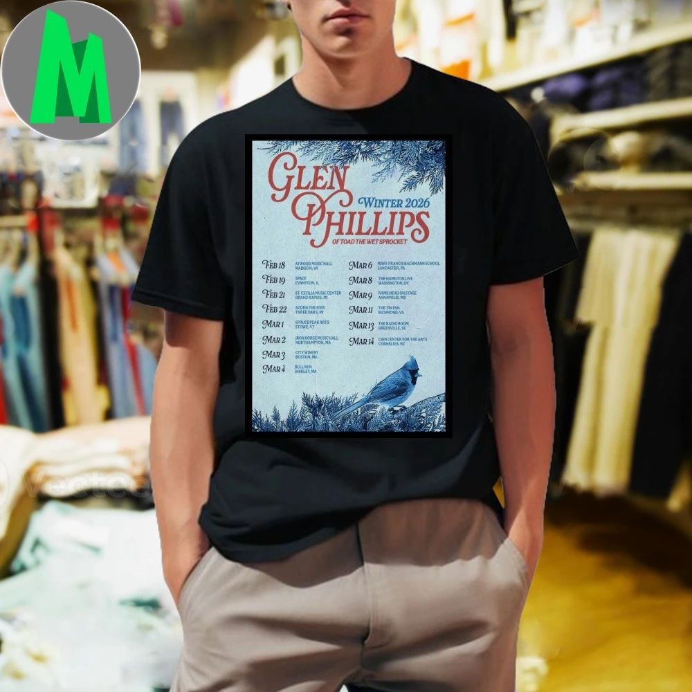 Glenn Phillips Winter 2026 Tour Poster Shirt