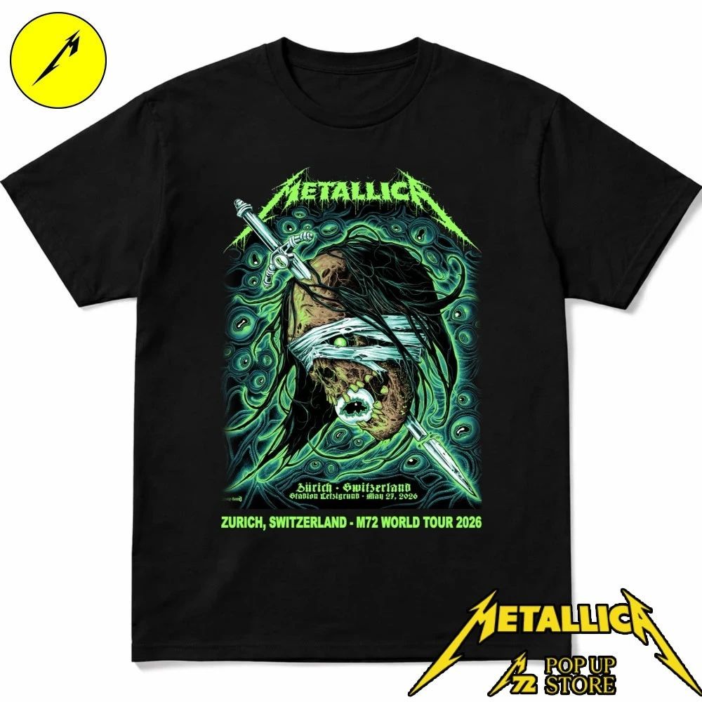 Metallica at Stadion Letzigrund in Zürich, Switzerland, on May 27, 2026, on the M72 World Tour By Mark Richards Shirt