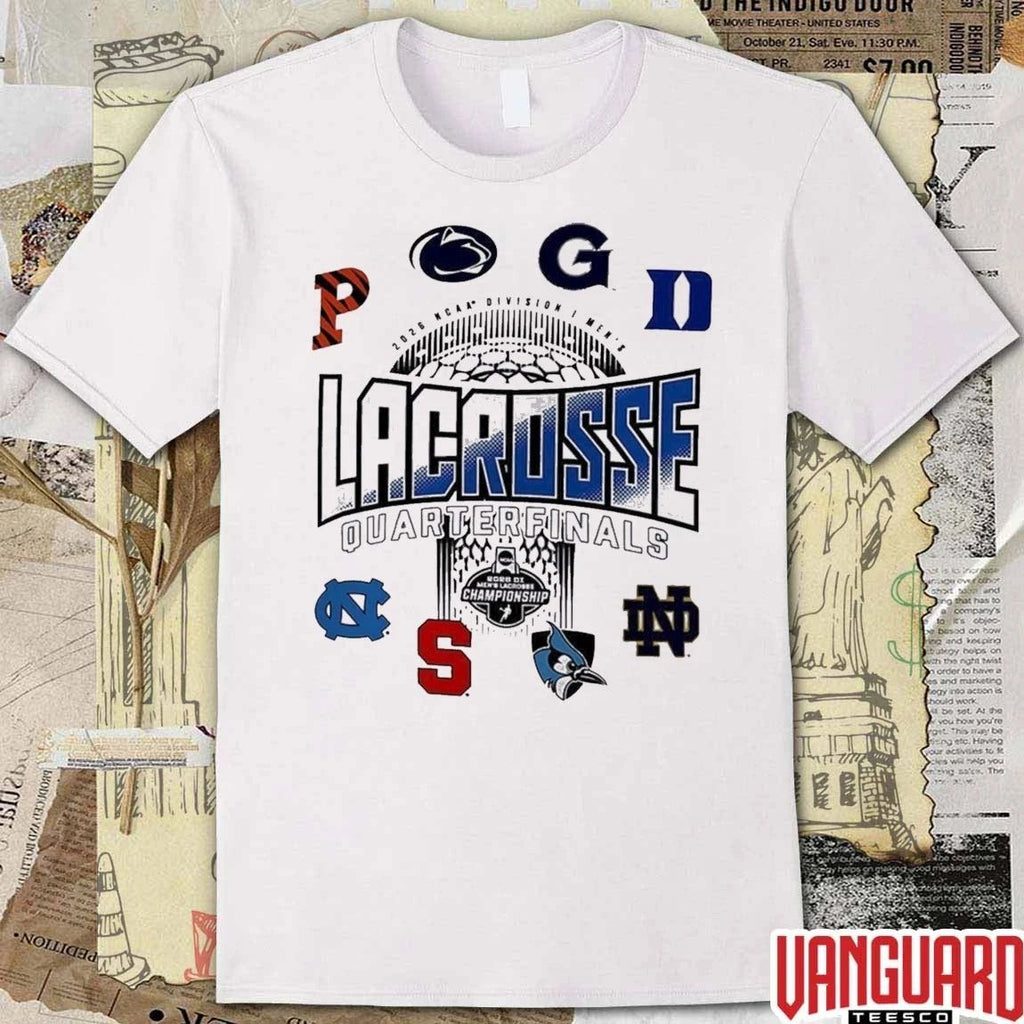 NCAA Division I Pop-Up Shop Now Men’s Lacrosse Quarterfinals NCAA 2026 Logos t-shirt