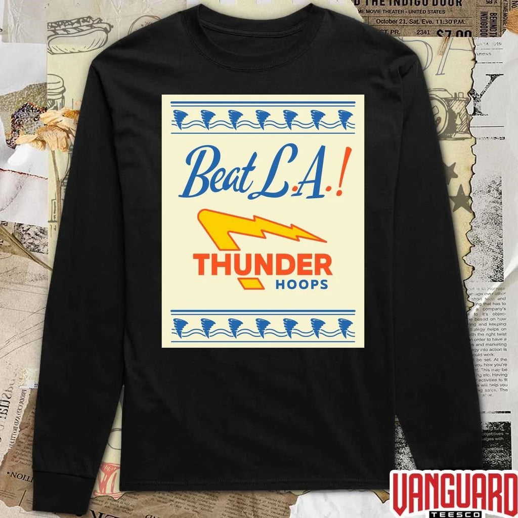 Oklahoma City Thunder Basketball Beat L.A. Thunder Hoops 2026 Poster t-shirt