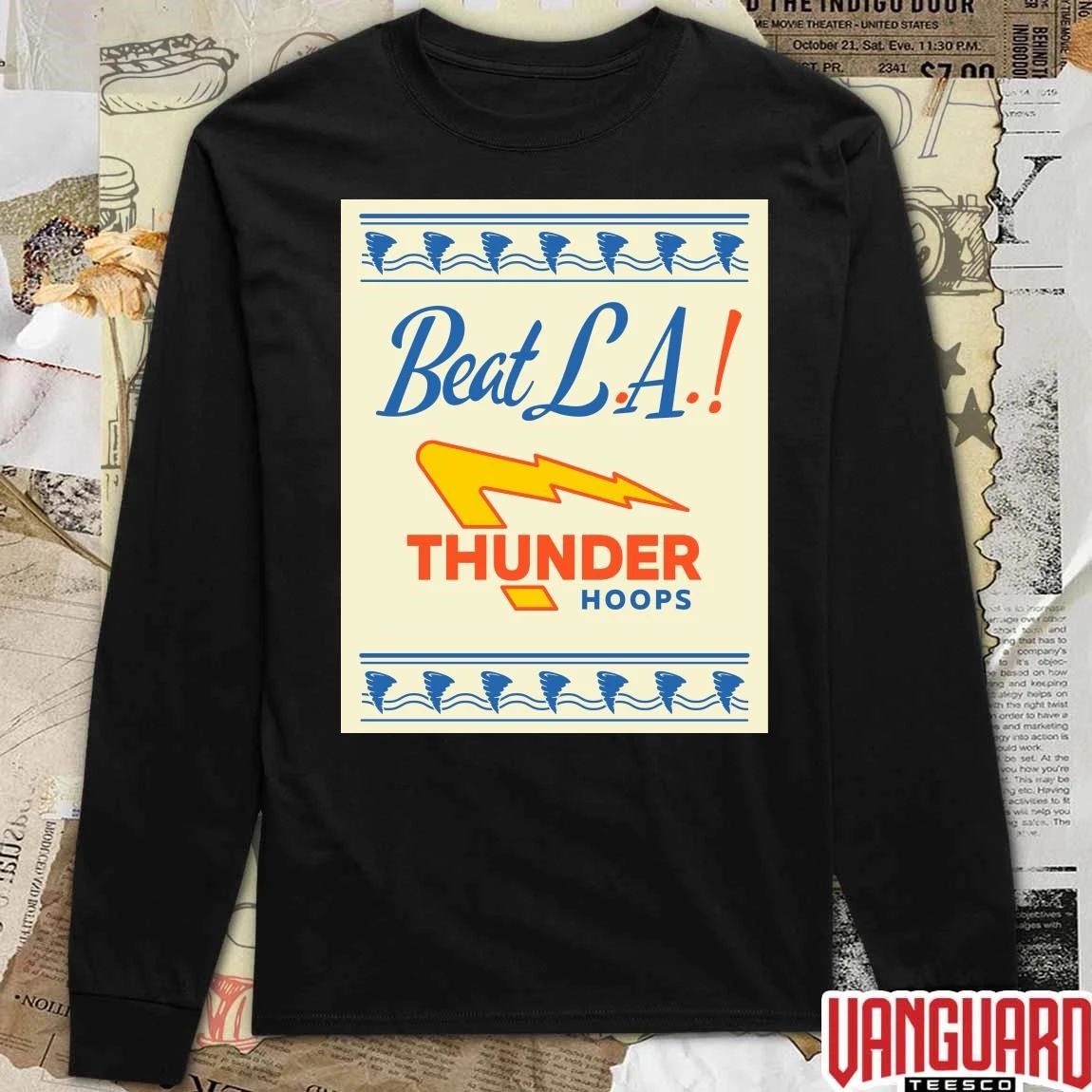 Oklahoma City Thunder Basketball Beat L.A. Thunder Hoops 2026 Poster t-shirt