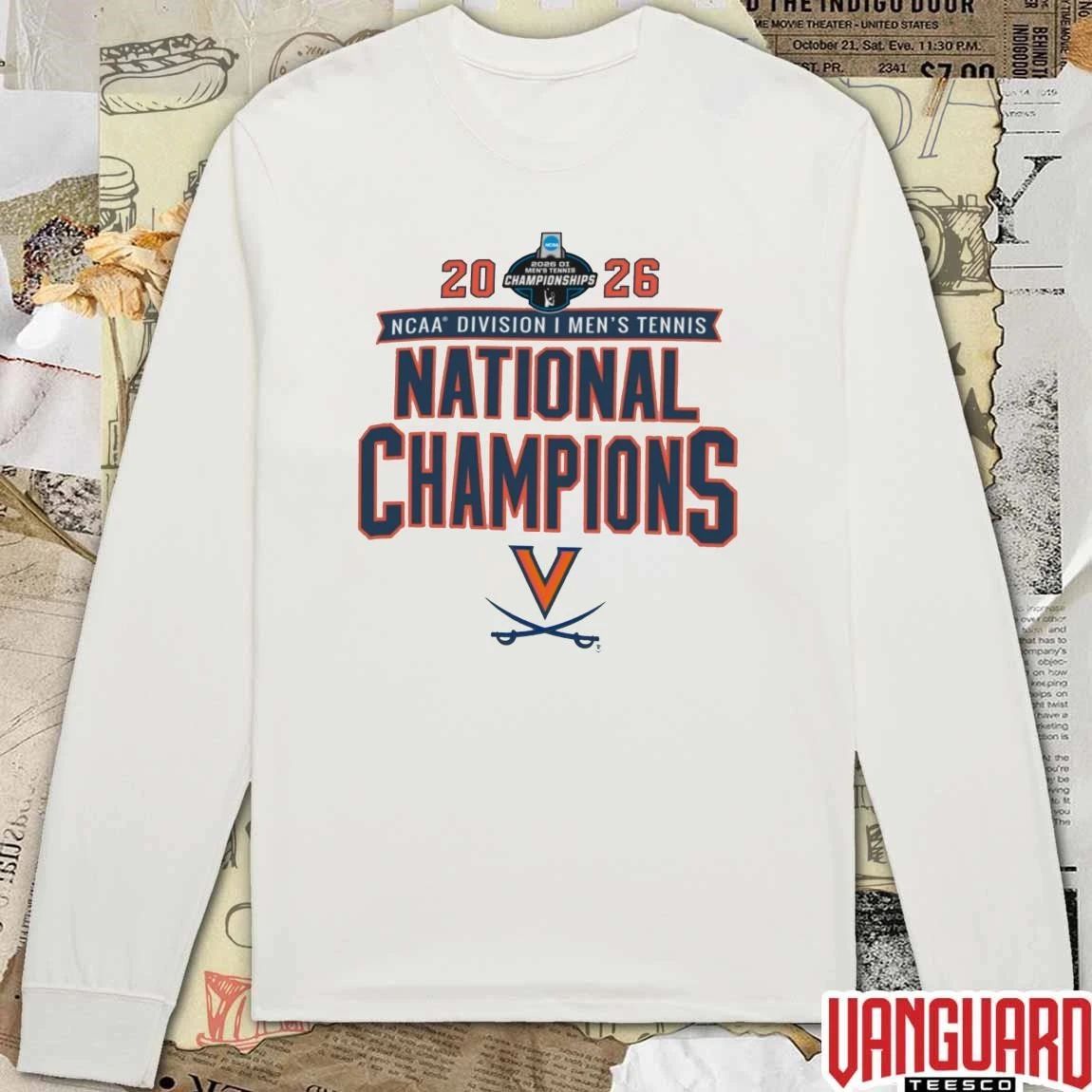 Virginia Cavaliers 2026 NCAA Division I Men’s Tennis National Champions t-shirt