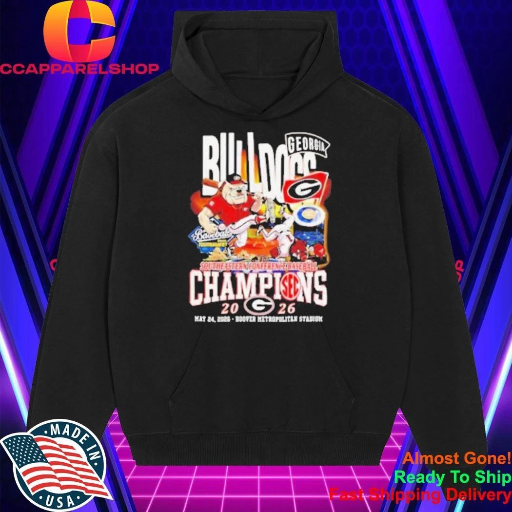 Georgia Bulldogs Baseball SEC Champions 2026 Celebration Shirt