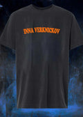Inna Verknickov Orange Lettering Graphic T-Shirt