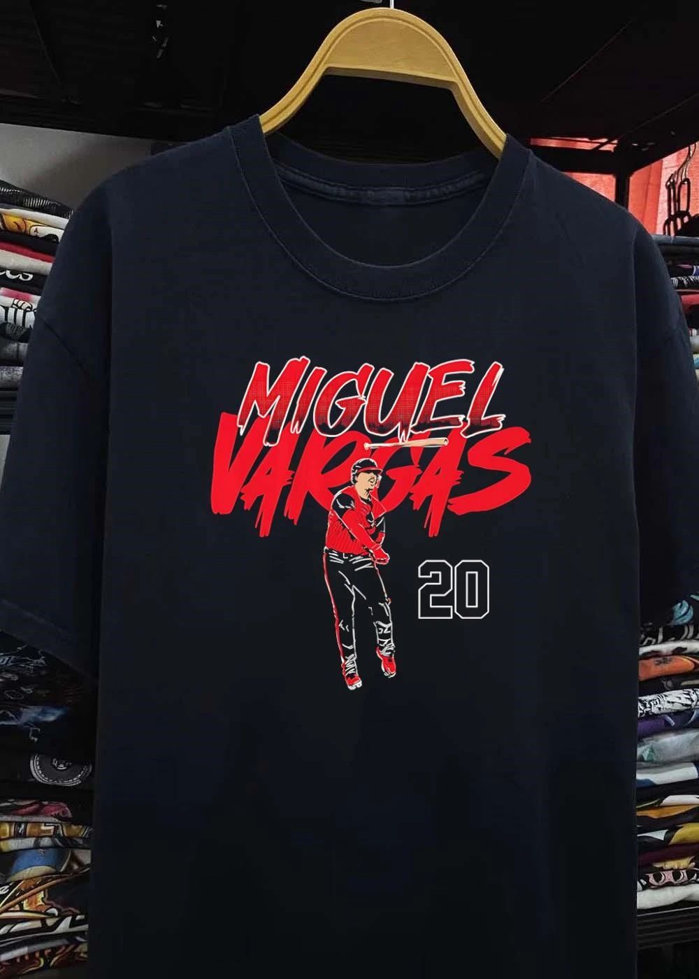 Mlb Players Association Miguel Vargas 20 Red Lettering Baseball T-Shirt