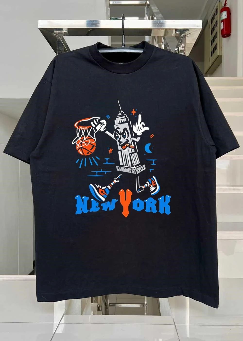 New York Empire State Building Smoking Cigar Dunking Basketball shirt
