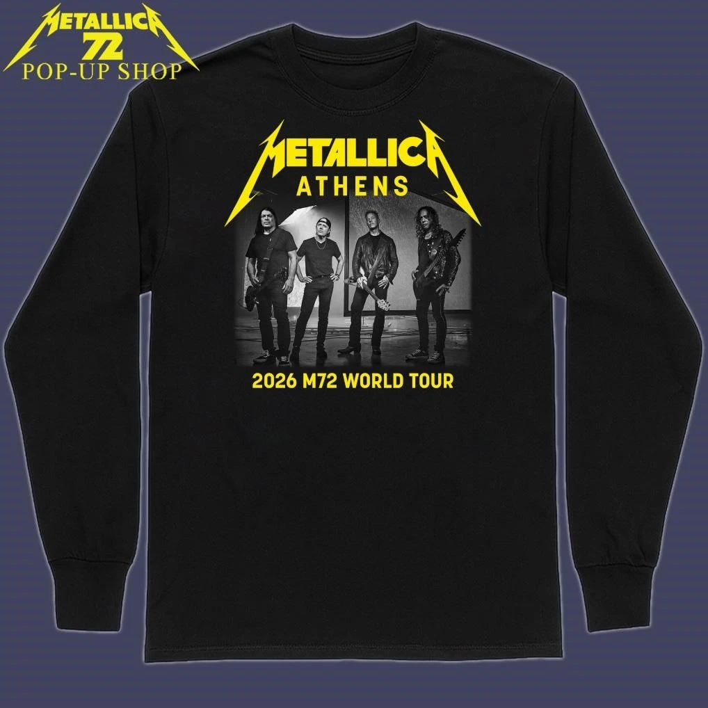 Metallica M72 Athens, Greece 2026 Band Members World Tour T-Shirt