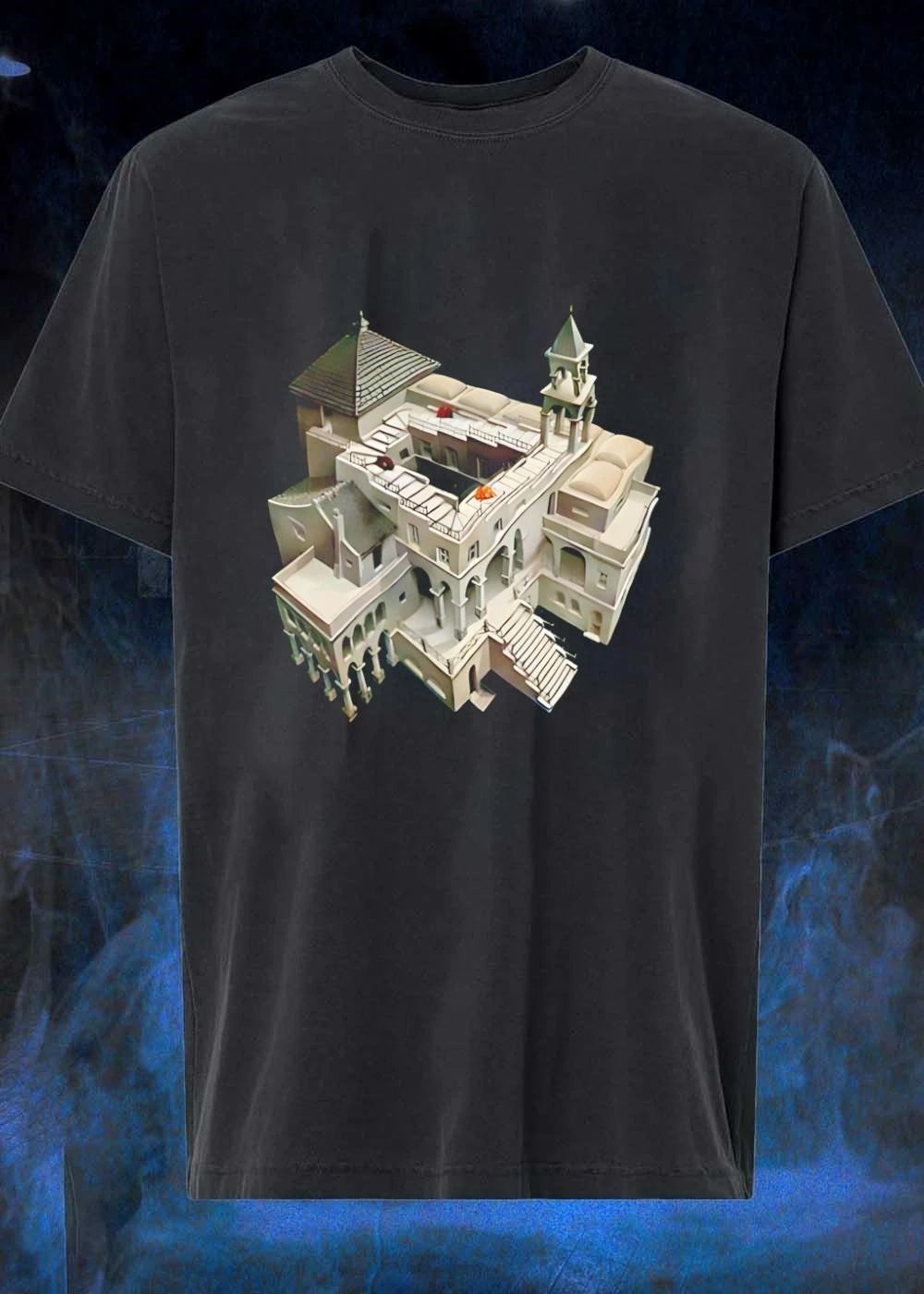 Impossible Building Escher Style Optical Illusion Shirt