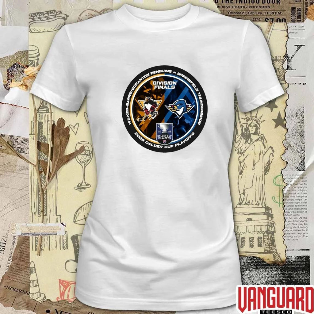 Wilkes-Barre Scranton Penguins vs Springfield Thunderbirds 2026 Division Finals Calder Cup Playoffs Dueling t-shirt