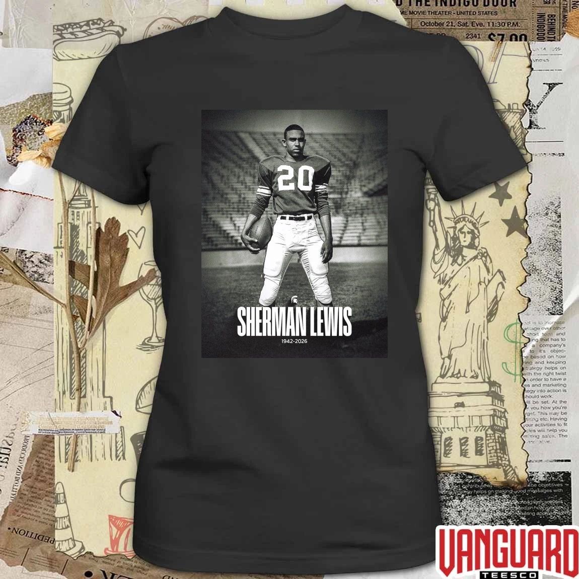 Sherman Lewis 1942 – 2026 Michigan State Football Poster t-shirt