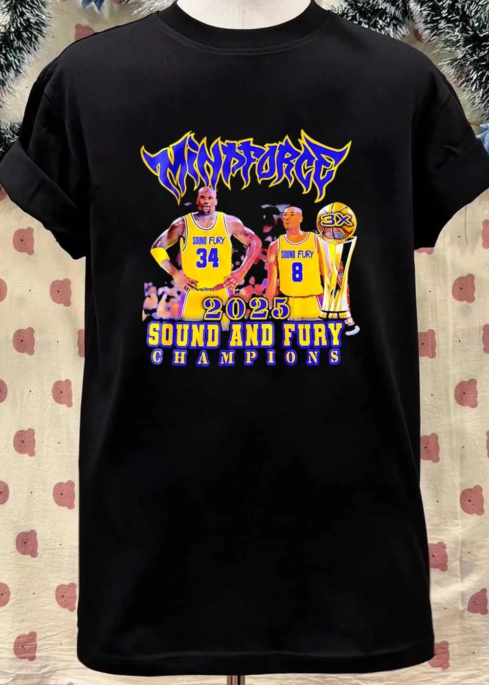 Mindforce Shaq Kobe 2025 3X Sound And Fury Champions Shirt