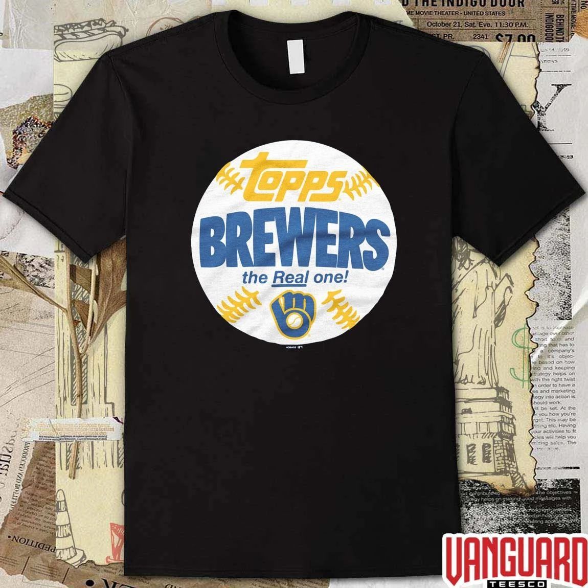 Milwaukee Brewers MLB 2026 x Topps Baseball The Real One t-shirt