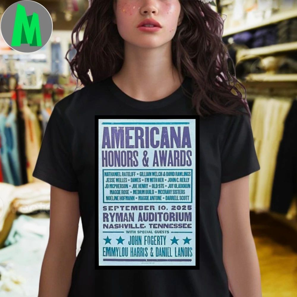 Nashville, TN 2025 Americana Honors & Awards Poster Shirt