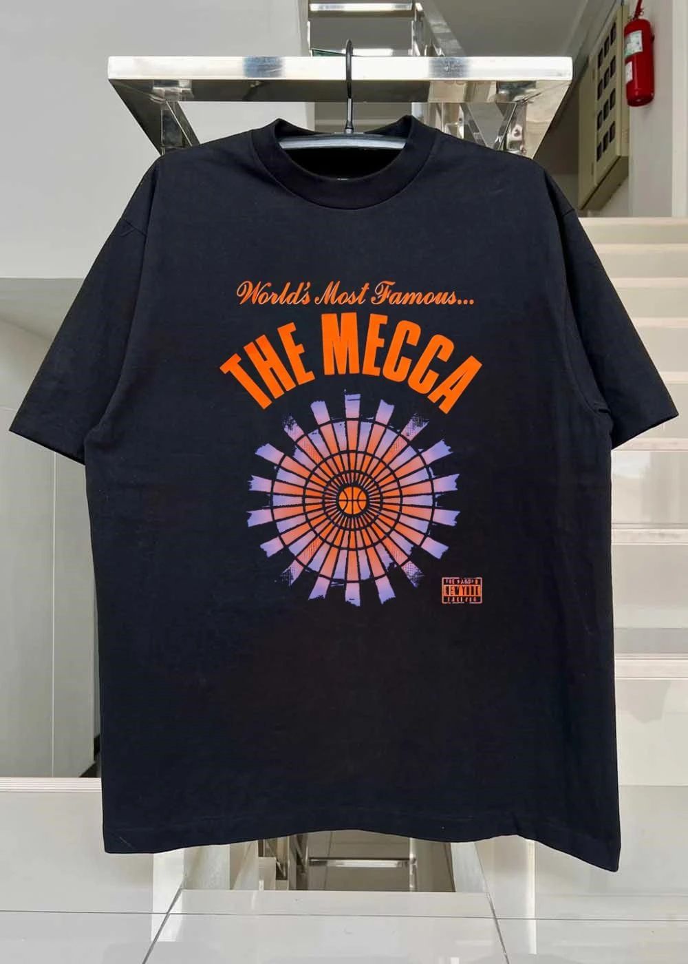 Worlds Most Famous The Mecca Madison Square Garden Ceiling Pattern Basketball T-Shirt