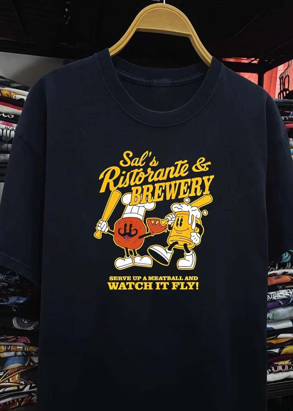 Baseball Sal’s Ristorante Brewery serve up a Meatball and watch it fly shirt