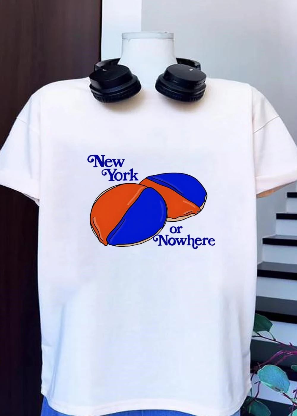 NY Knick Bakery Half and Half Cookie New York or Nowhere T-Shirt