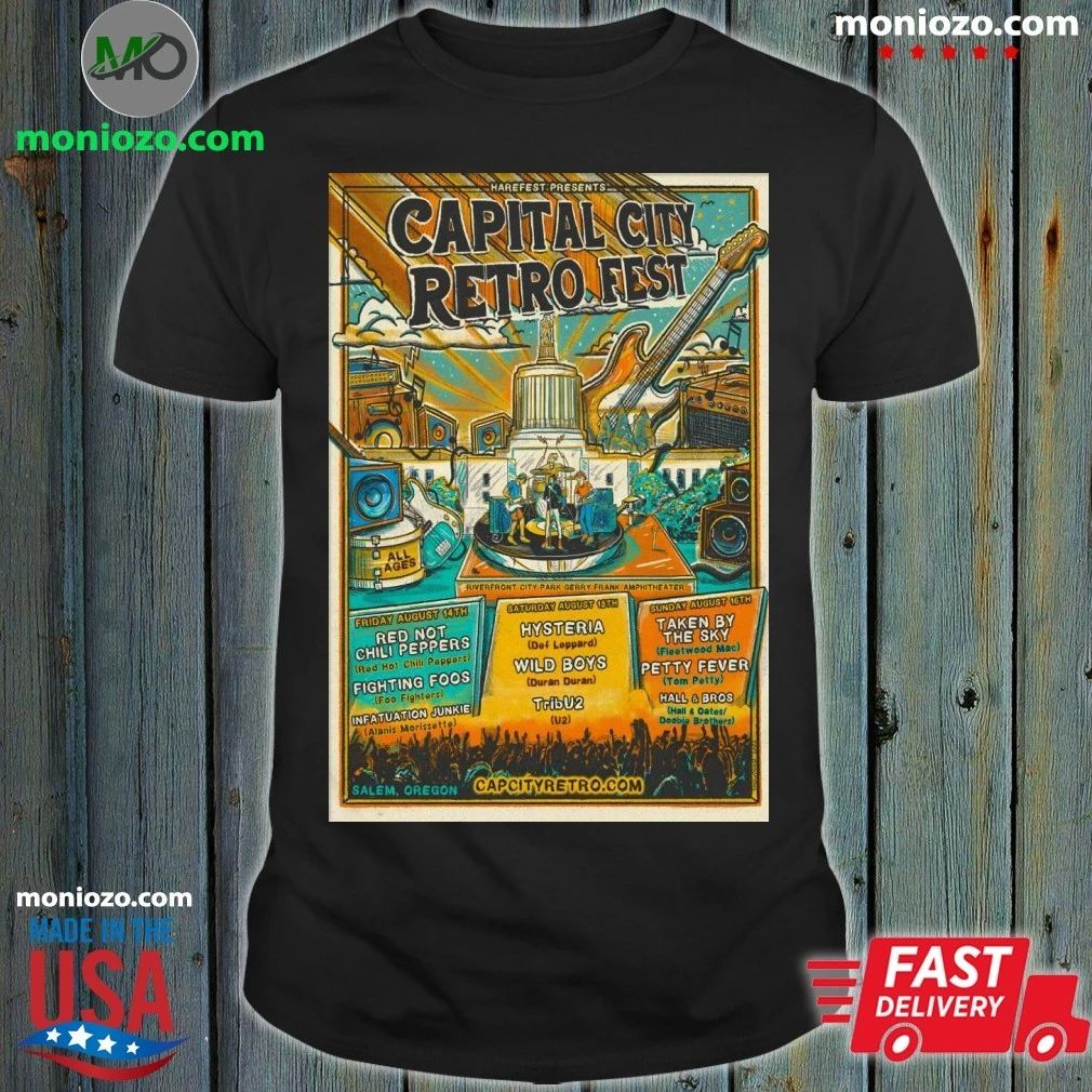 Capital City Retro Fest August 14-16 2026 Salem OR Poster Shirt – Perfect Gift for Men & Women