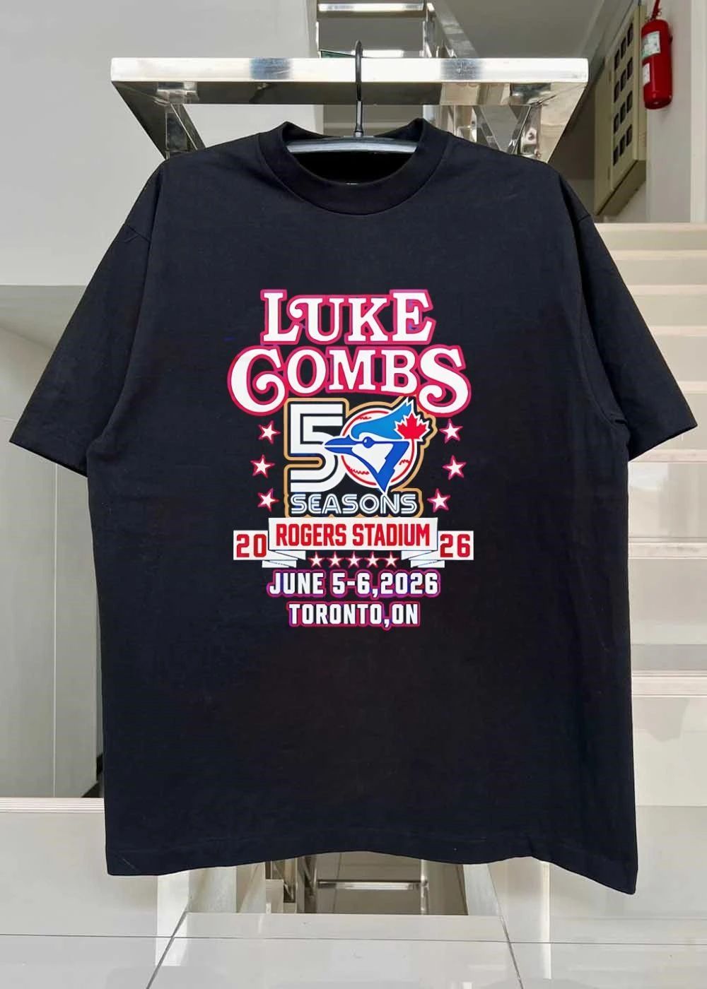 Luke Combs Live at Rogers Stadium Toronto 50 Seasons 2026 Toronto Blue Jays T-Shirt