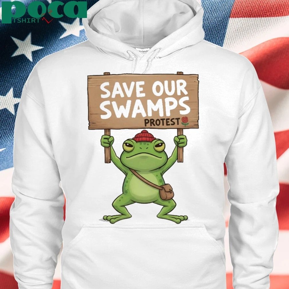 Portland Protest Frog Save Our Swamps Protest T-Shirt