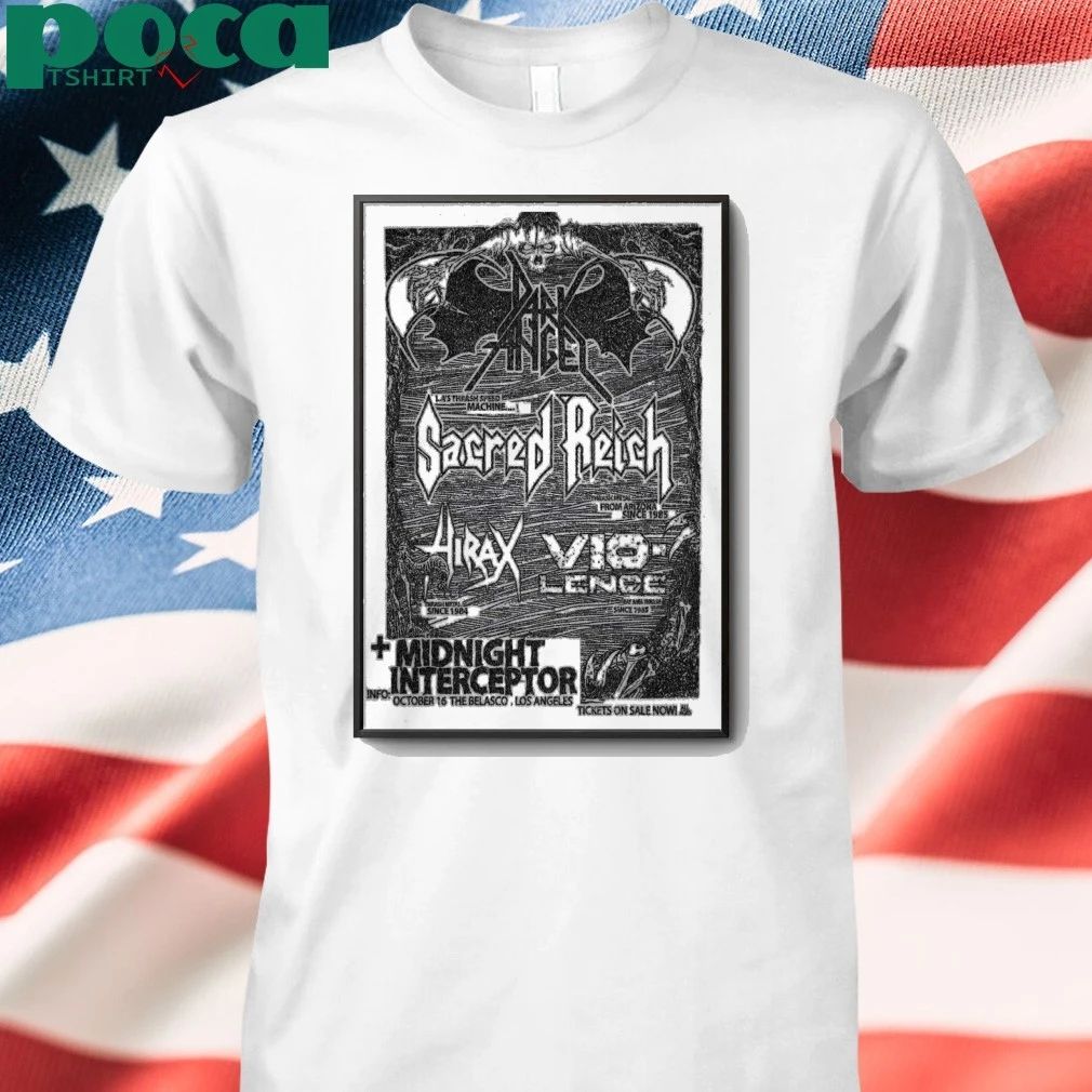 Sacred Reich Oct 16 2025 The Belasco in Los Angeles CA Poster shirt
