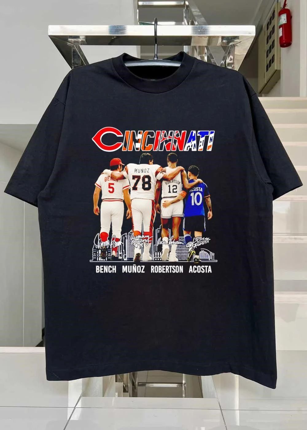 Bench Munoz Robertson Acosta Cincinnati Icons Walking Together T-Shirt