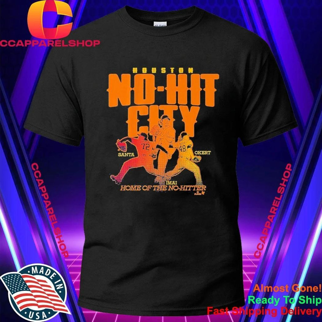 Tatsuya Imai, Steven Okert, & Alimber Santa Houston No-No City Home Of The No Hitter Shirt
