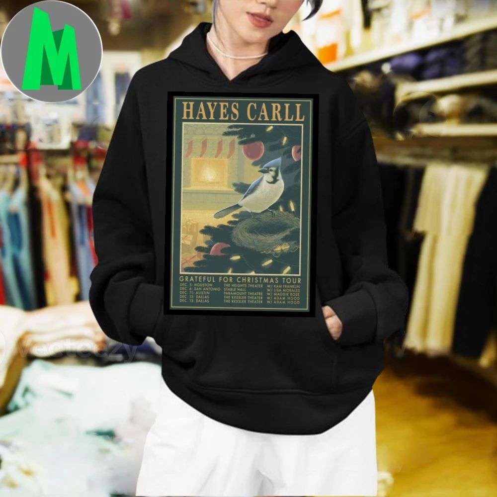 Hayes Carll Grateful For Christmas Tour 2025 Poster Shirt