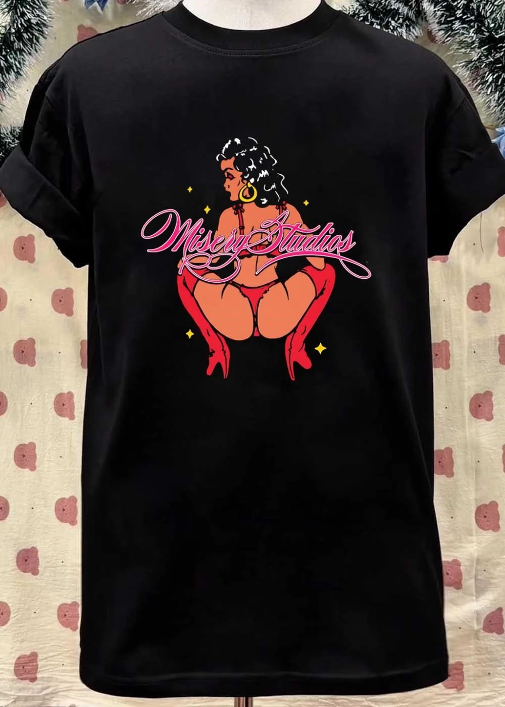Misery Studios Woman Squatting Graphic T-Shirt