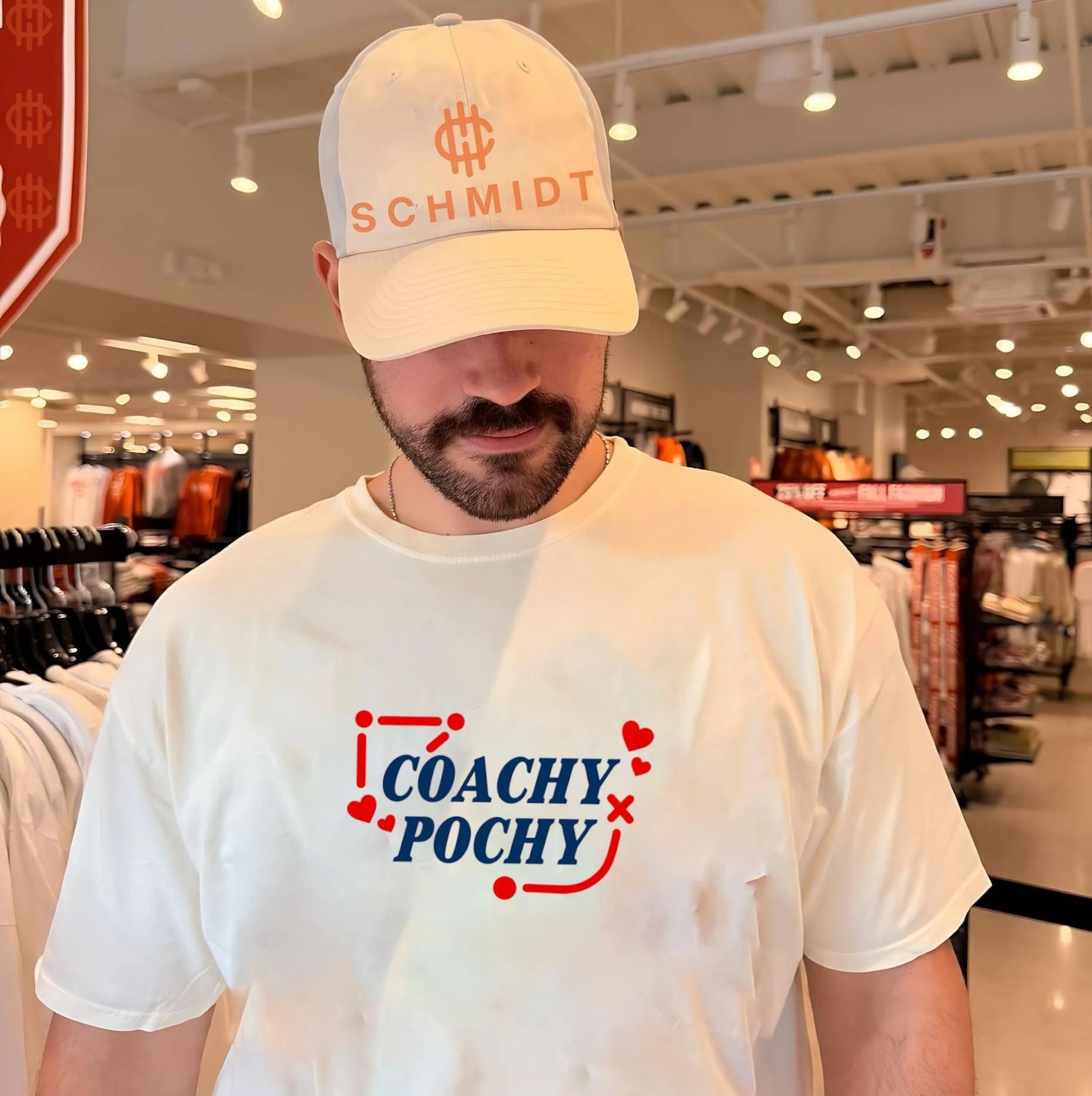 Coachy Pochy Coach Cute Hearts Sports Playbook Soccer shirt