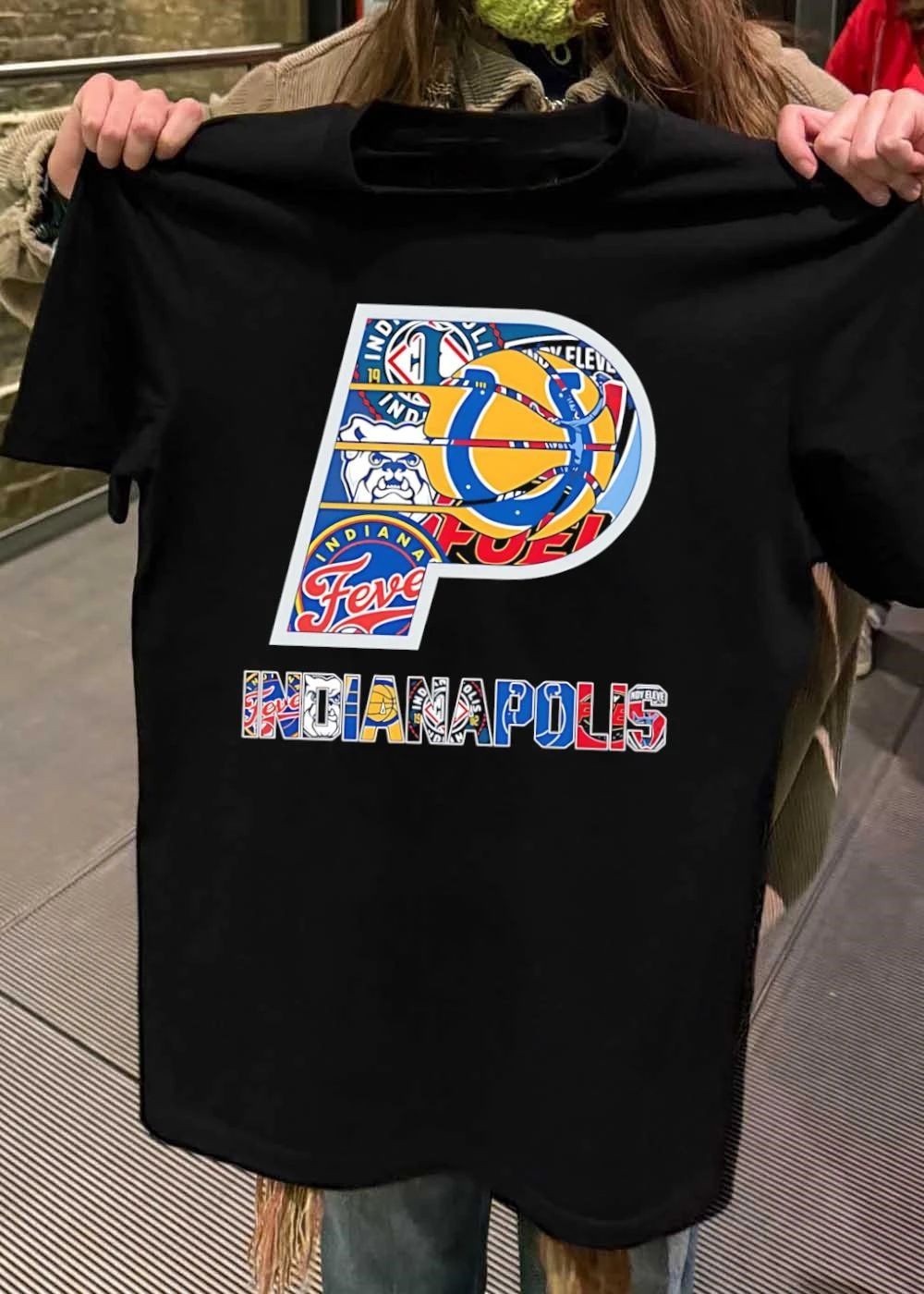 Indianapolis Sports Teams City Collage Logo Pacer Colts Fever Eleven shirt